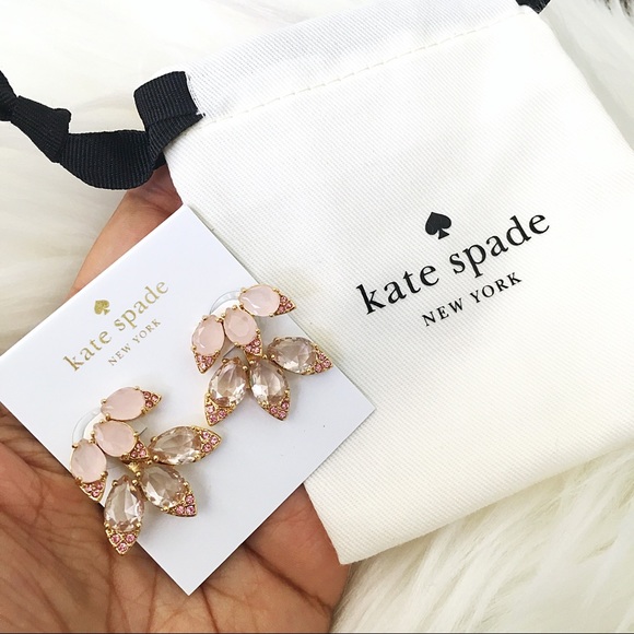♠️ Kate Spade Pink Blushing Blooms Ear Jackets
